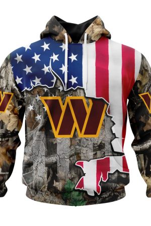 Washington Commanders Hunting Camo V2 NFL Football Team Hoodie Genxprint