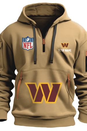 Washington Commanders Premium NFL Quarter Zip Hoodie Genxprint
