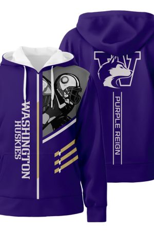 Washington Huskies American Football 3D All Over Print Hoodie Zip-Up Hoodie Genxprint