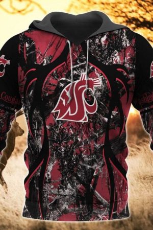 Washington State Cougars Camo Hunting 3D printed Sweatshirt Hoodie Zipped Hoodie Genxprint