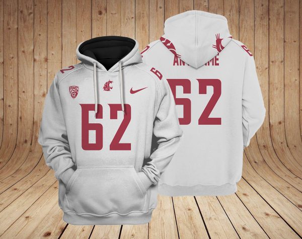 Washington State Cougars NCAA Custom 3D Hoodie PT Genxprint