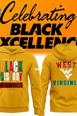 West Virginia Mountaineers Black Excellence Night Hoodie Genxprint