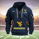 West Virginia Mountaineers Quarter Zip Hoodie Style Genxprint