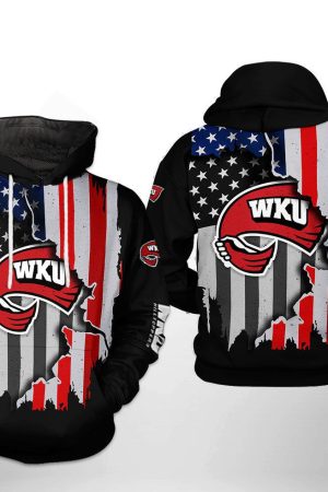 Western Kentucky Hilltoppers NCAA US Flag Hoodie Genxprint