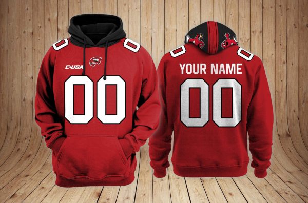 Western Kentucky University NCAA Custom 3D Hoodie PT Genxprint