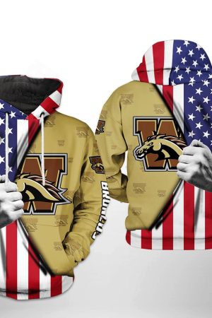 Western Michigan Broncos NCAA US Flag Hoodie Genxprint