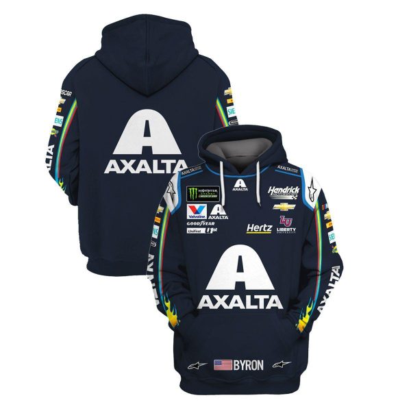 William Byron Axalta All Over Print Hoodie Genxprint